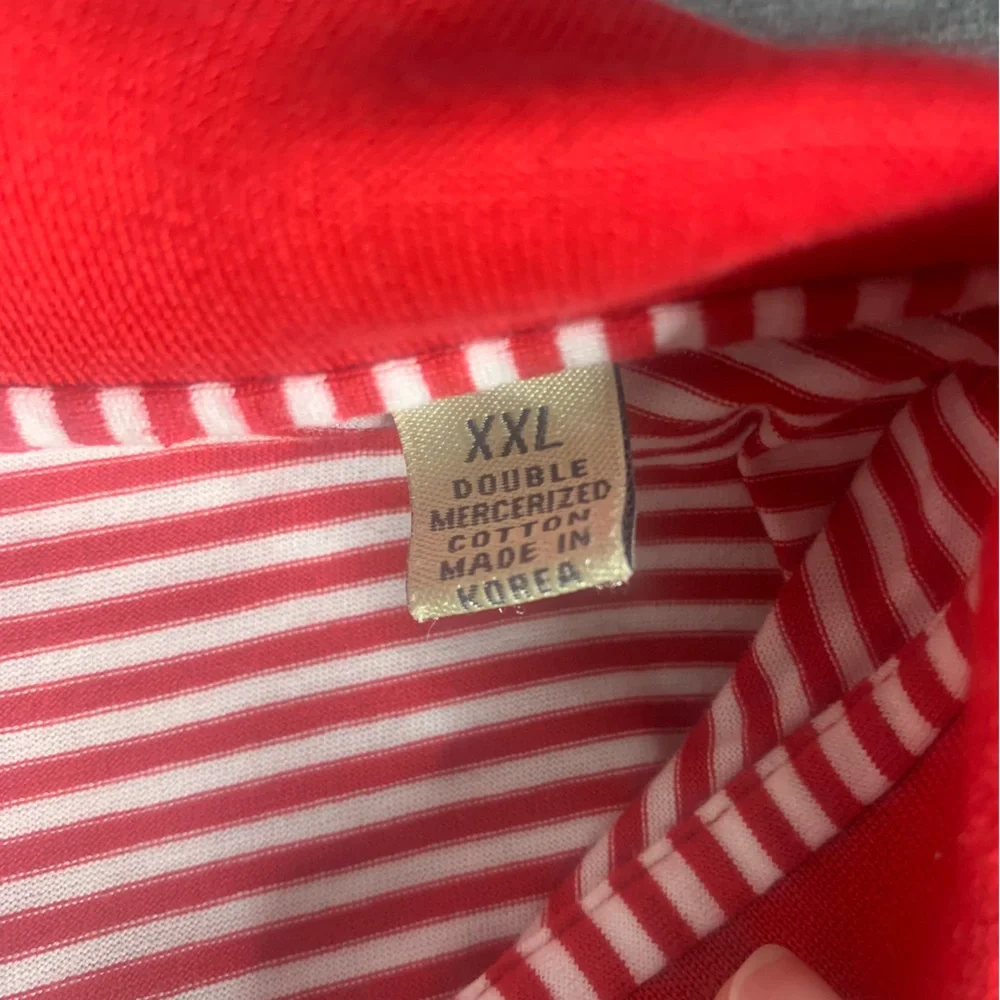 Peter Millar Men’s Red Striped Polo XXL - Picture 3 of 6